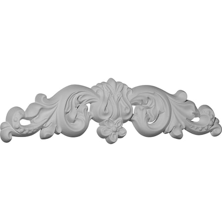 Ekena Millwork 15 5/8"W x 4"H x 3/4"P Floral Center Onlay ONL15X04X01FL